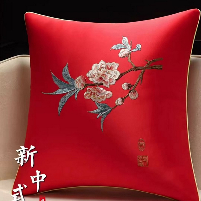 91家纺网 家纺一手货源 找家纺 （总）多米家居 2026新款红木定制-高精密刺绣坐垫、抱枕、桌旗（2-3天货期，定制尺寸联系商家）