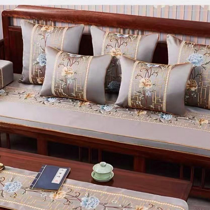 91家纺网 家纺一手货源 找家纺 （总）多米家居 2026新款红木定制-高精密刺绣坐垫、抱枕、桌旗（2-3天货期，定制尺寸联系商家）