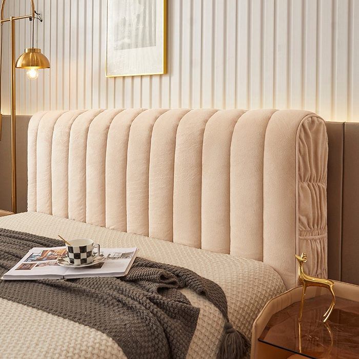 91家纺网 家纺一手货源 找家纺 （总）情恒家纺 2026新款立体防撞双面加厚床头罩条形款