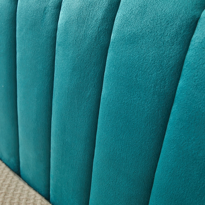 91家纺网 家纺一手货源 找家纺 情恒家纺 2026新款立体防撞双面加厚床头罩条形款 条形款 翠绿