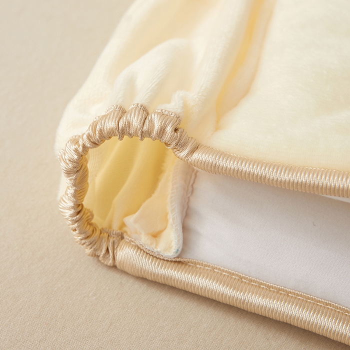 91家纺网 家纺一手货源 找家纺 情恒家纺 2026新款立体防撞双面加厚床头罩条形款 条形款 奶白