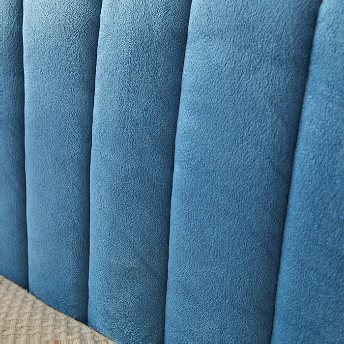 91家纺网 家纺一手货源 找家纺 情恒家纺 2026新款立体防撞双面加厚床头罩条形款 条形款 雾兰