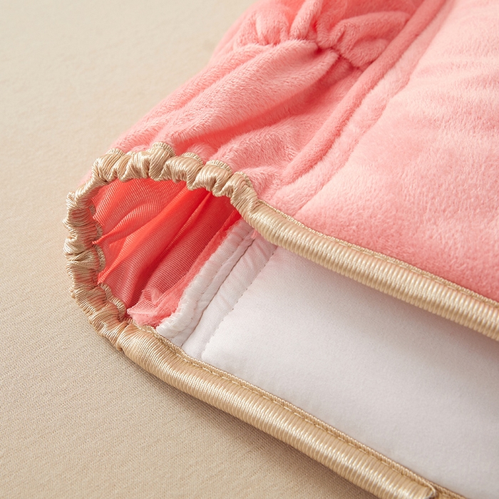 91家纺网 家纺一手货源 找家纺 情恒家纺 2026新款立体防撞双面加厚床头罩条形款 条形款 玉粉