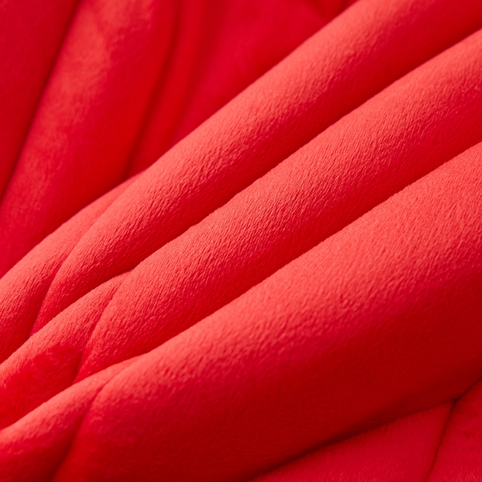 91家纺网 家纺一手货源 找家纺 情恒家纺 2026新款立体防撞双面加厚床头罩条形款 条形款 中国红