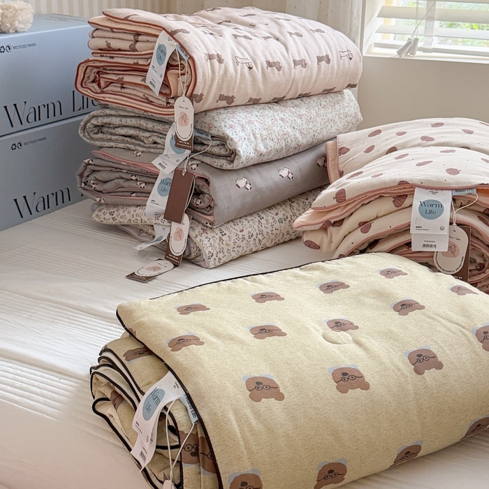 91家纺网 家纺一手货源 找家纺 （总）暖生活 2026新款A类“冰纱”母婴级全棉纯棉双层纱夏被夏凉被空调被（礼盒包装）