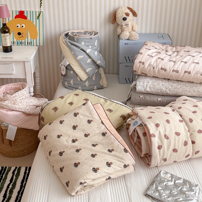 91家纺网 家纺一手货源 找家纺 暖生活 2026新款A类“冰纱”母婴级全棉纯棉双层纱夏被夏凉被空调被（礼盒包装） 组合图仅供展示不可下单