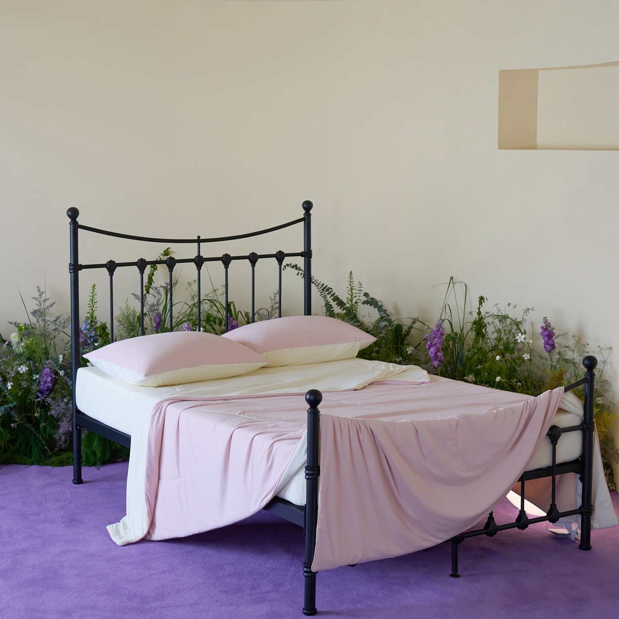 91家纺网 家纺一手货源 找家纺 觅糖家纺 2026新款甜梦薰衣草凉感夏被 贝壳粉