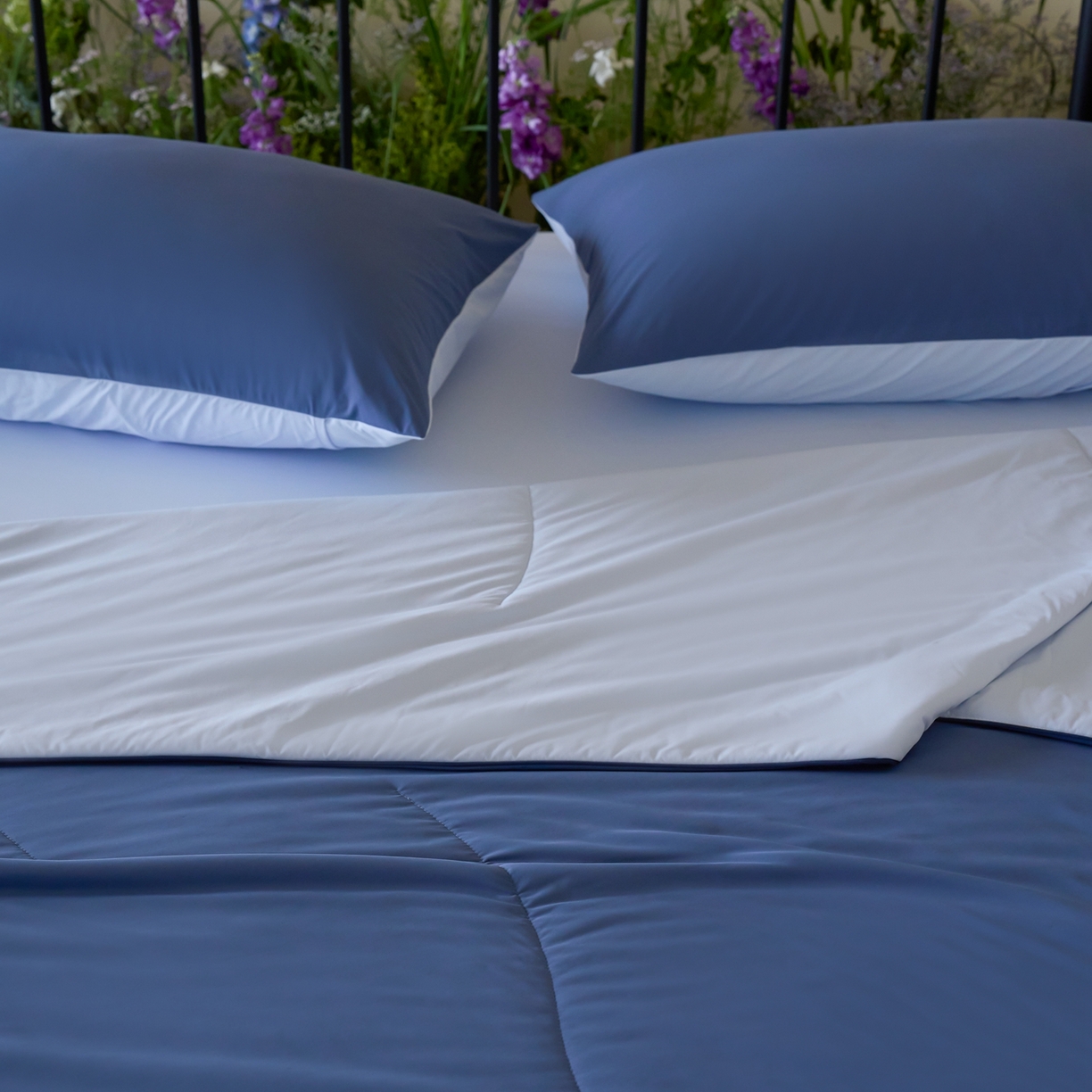 91家纺网 家纺一手货源 找家纺 觅糖家纺 2026新款甜梦薰衣草凉感夏被 蓝调