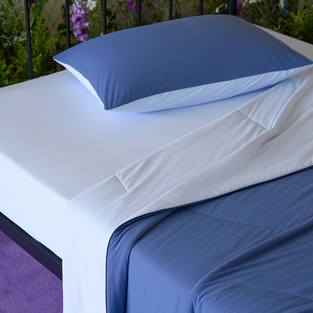 91家纺网 家纺一手货源 找家纺 觅糖家纺 2026新款甜梦薰衣草凉感夏被 蓝调