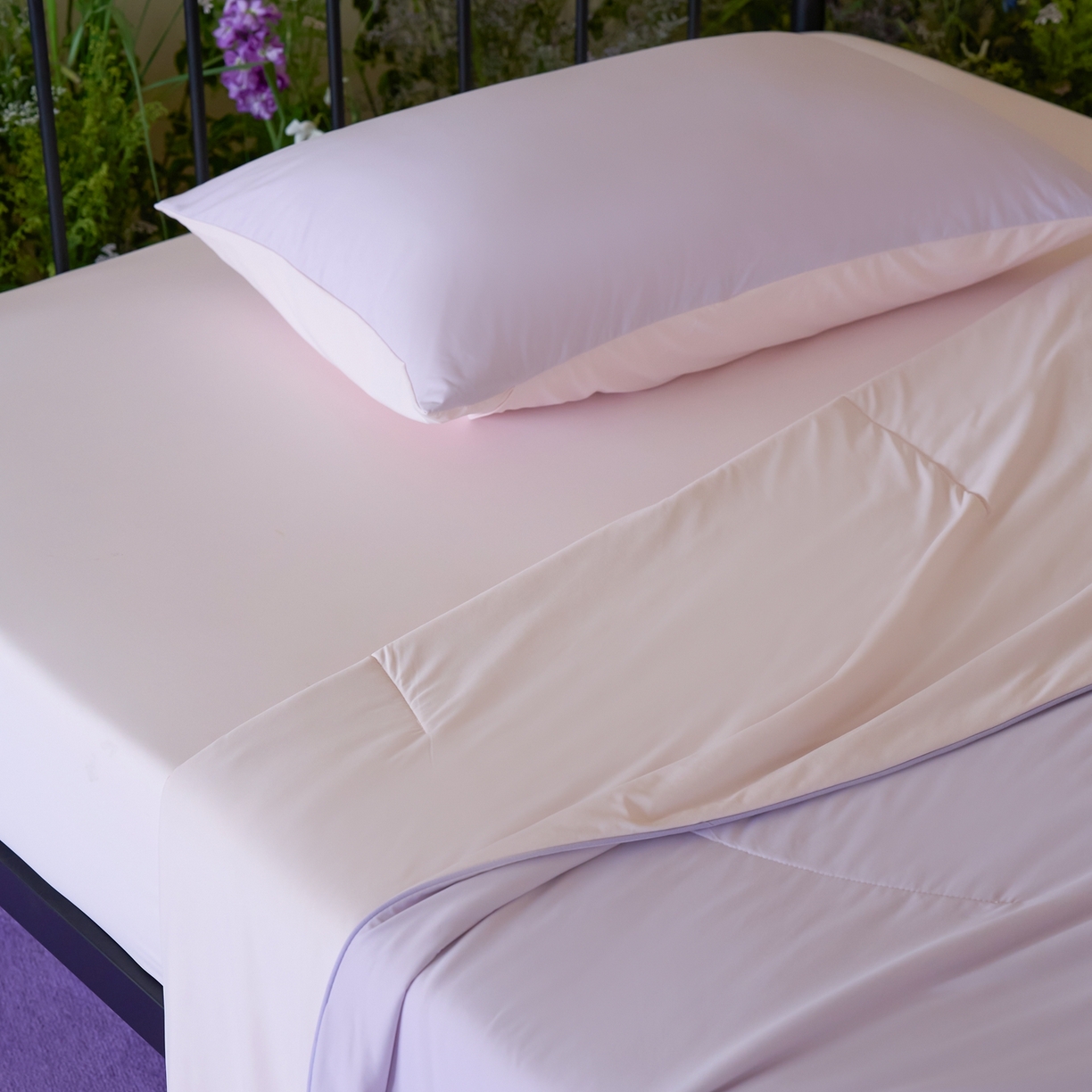 91家纺网 家纺一手货源 找家纺 觅糖家纺 2026新款甜梦薰衣草凉感夏被 绝绝紫