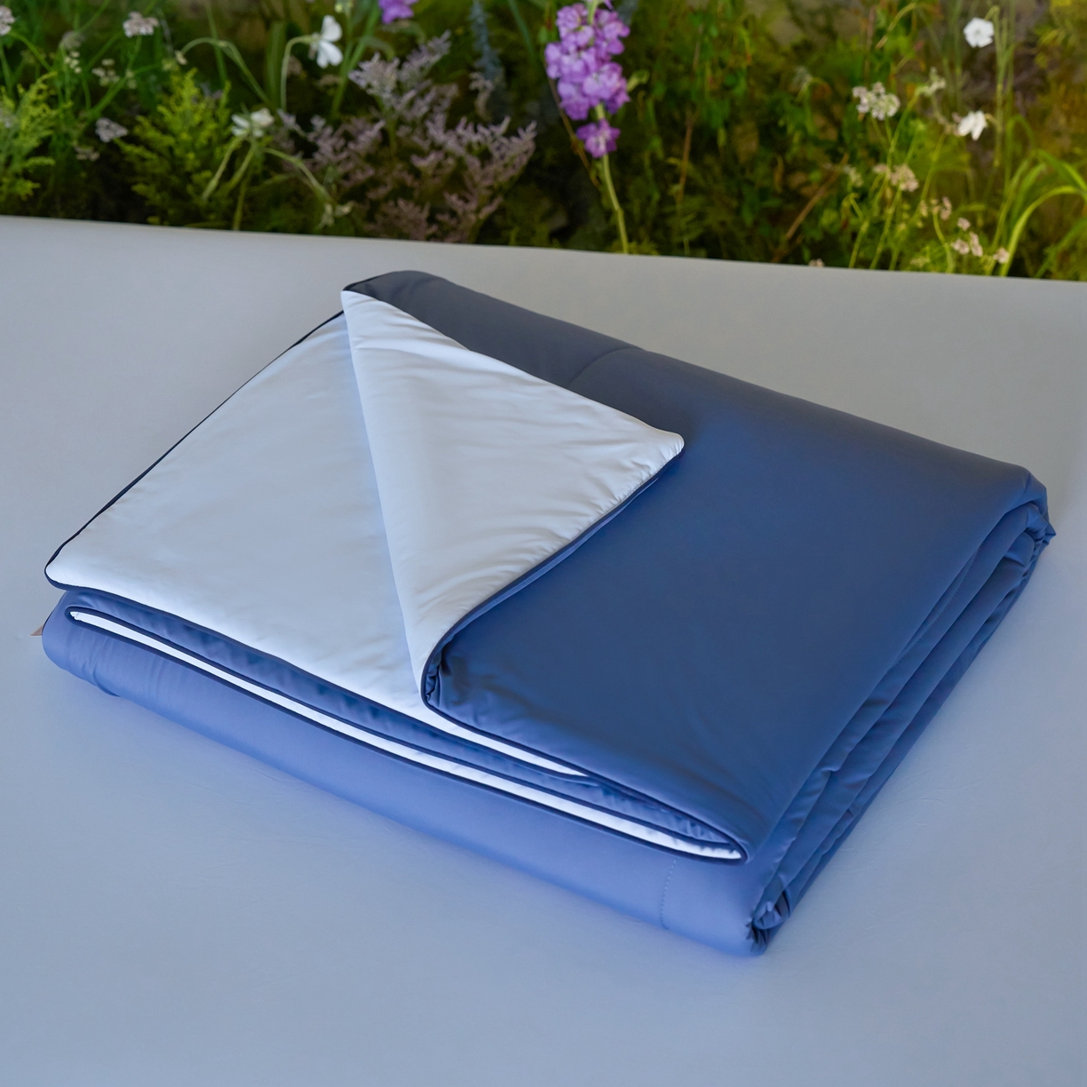 91家纺网 家纺一手货源 找家纺 觅糖家纺 2026新款甜梦薰衣草凉感夏被 蓝调