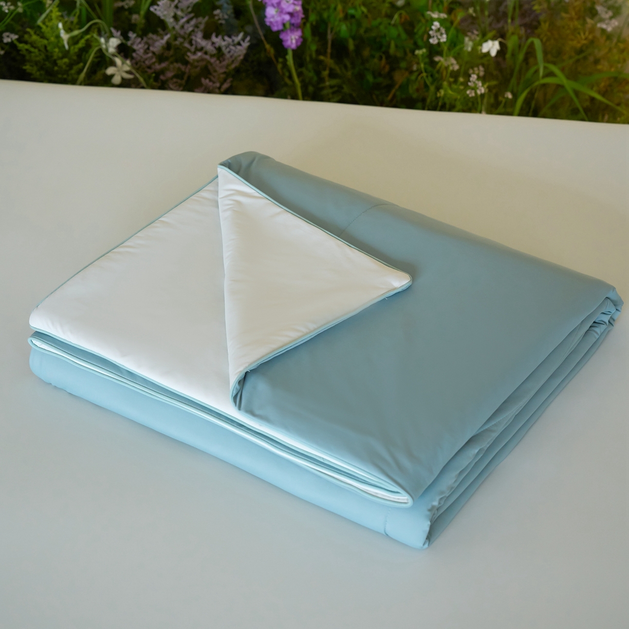 91家纺网 家纺一手货源 找家纺 觅糖家纺 2026新款甜梦薰衣草凉感夏被 松柏绿