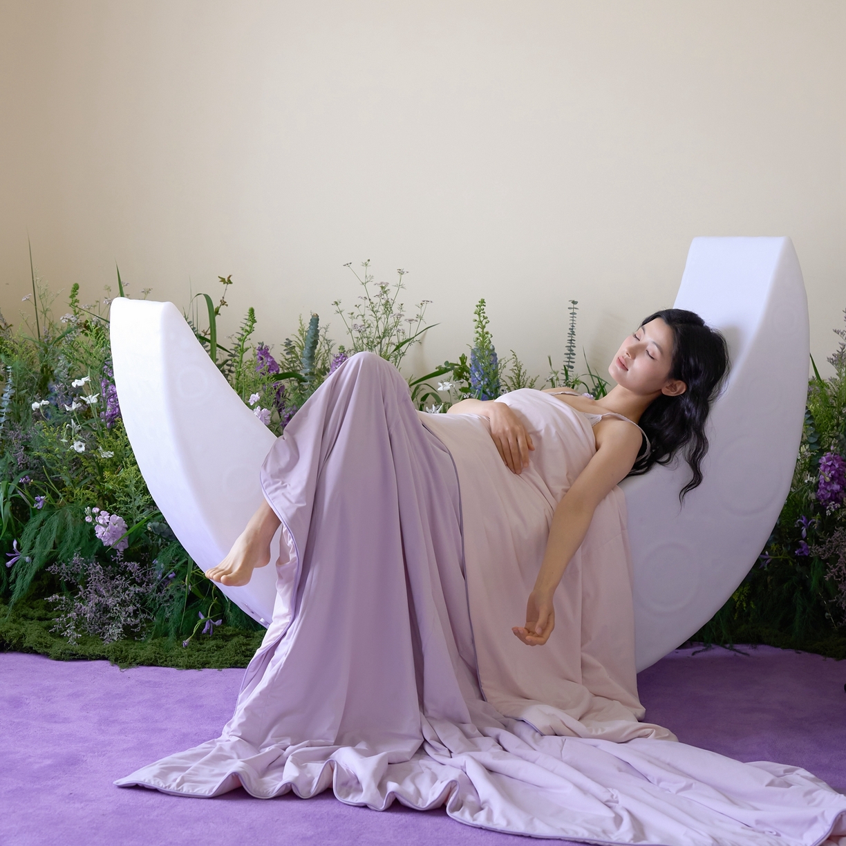 觅糖家纺 2026新款甜梦薰衣草凉感夏被 绝绝紫