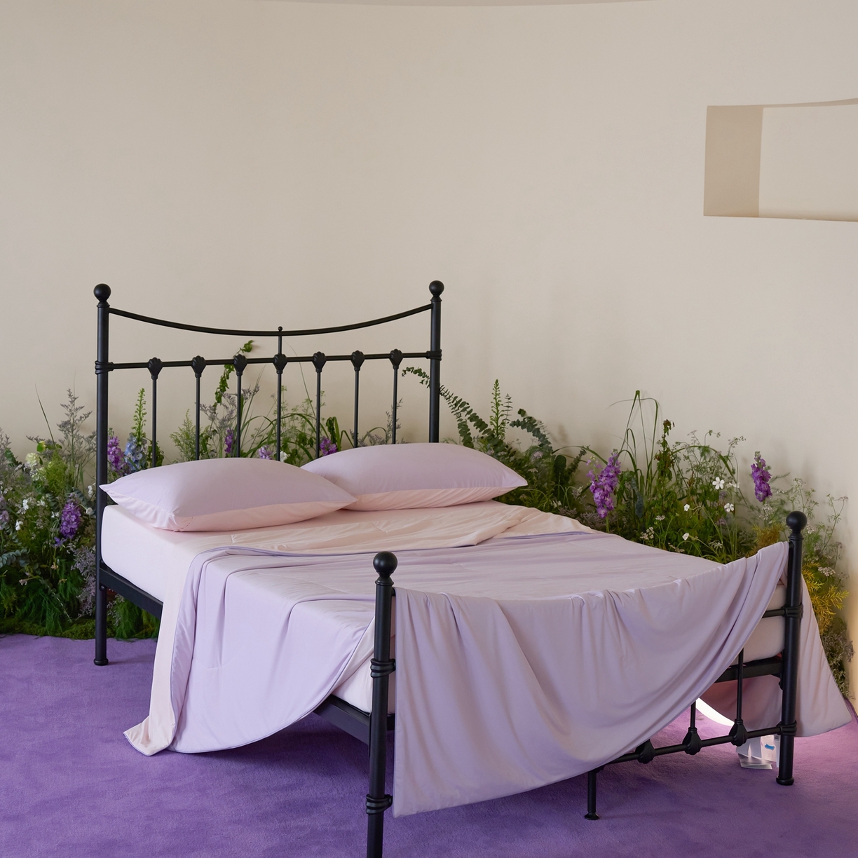 91家纺网 家纺一手货源 找家纺 觅糖家纺 2026新款甜梦薰衣草凉感夏被 绝绝紫