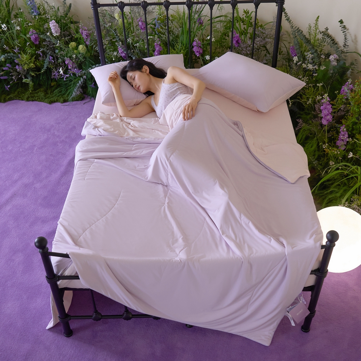 91家纺网 家纺一手货源 找家纺 觅糖家纺 2026新款甜梦薰衣草凉感夏被 绝绝紫