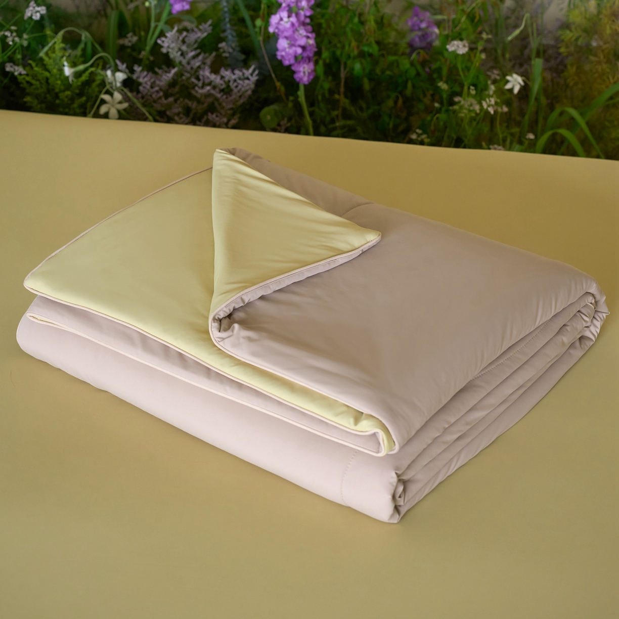 91家纺网 家纺一手货源 找家纺 觅糖家纺 2026新款甜梦薰衣草凉感夏被 摩卡奶咖