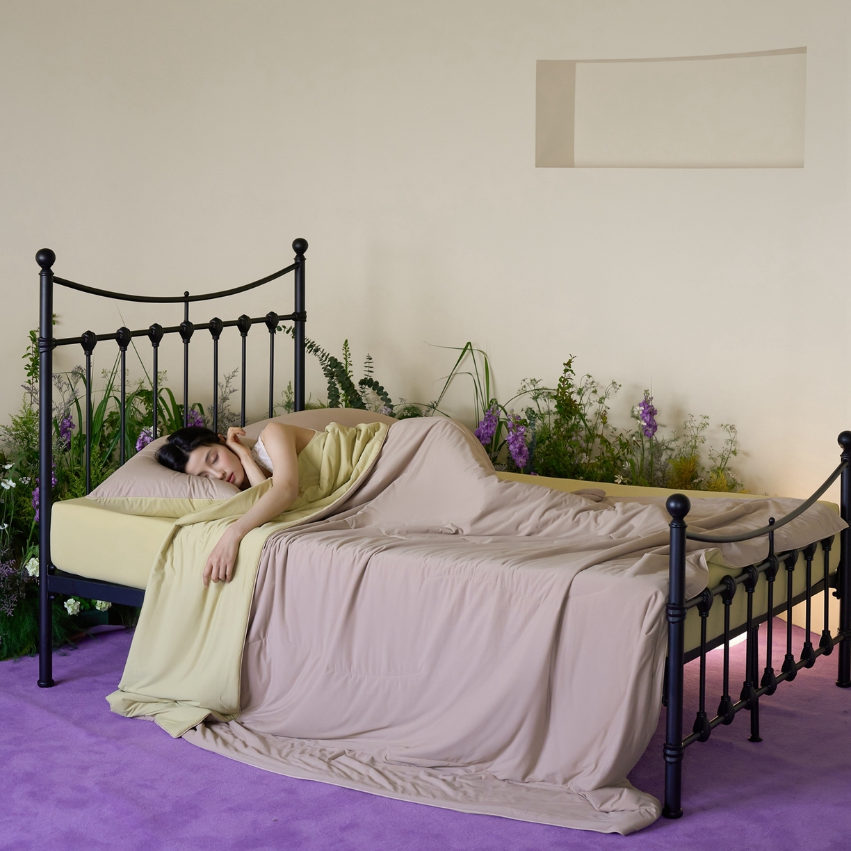 91家纺网 家纺一手货源 找家纺 觅糖家纺 2026新款甜梦薰衣草凉感夏被 摩卡奶咖