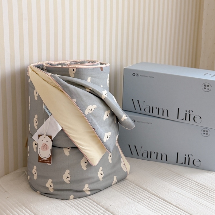 暖生活 2026新款A类“冰纱”母婴级全棉纯棉双层纱夏被夏凉被空调被（礼盒包装） 绒绒小狗