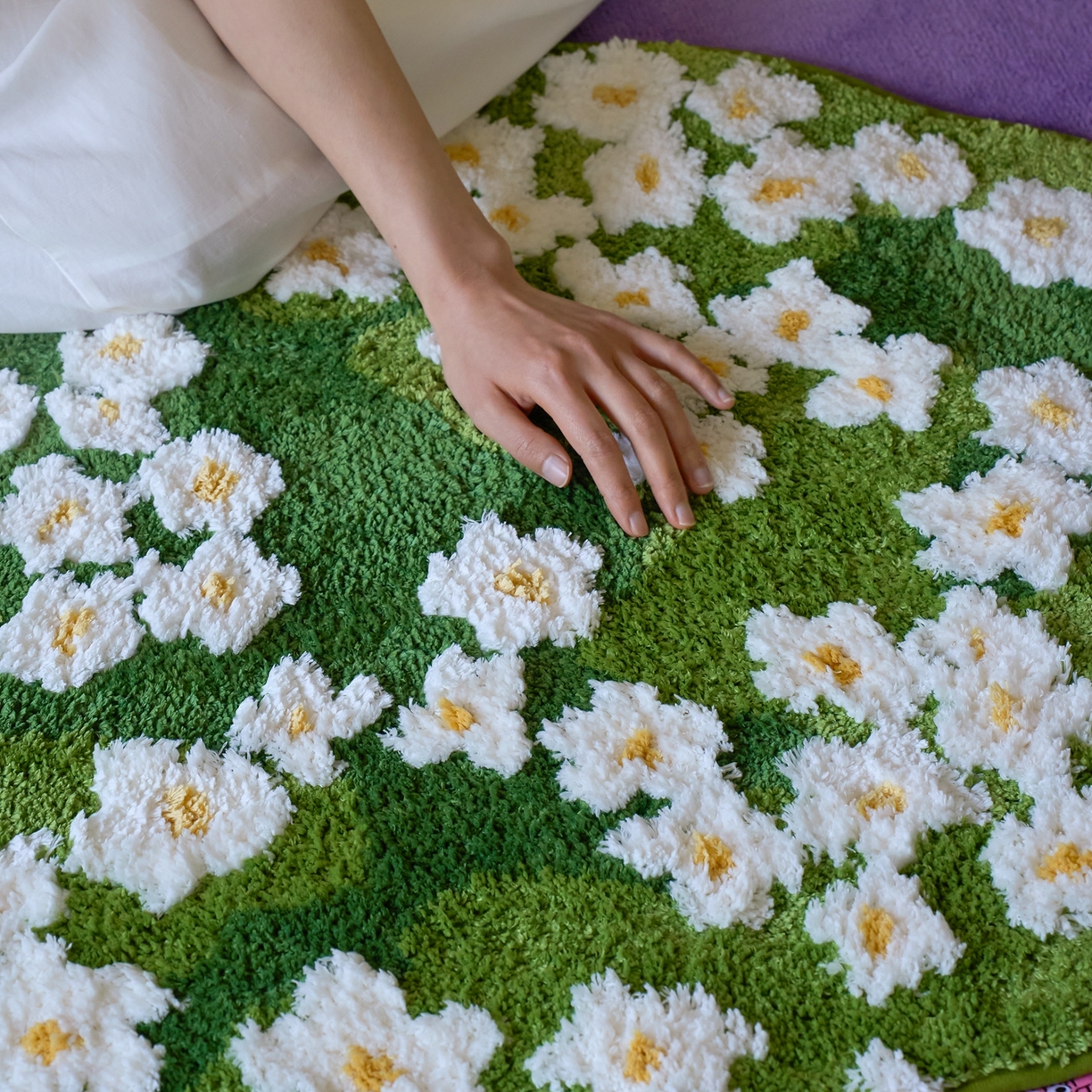 91家纺网 家纺一手货源 找家纺 （总）觅糖家纺 2026新款甜梦薰衣草地毯地垫家居用品