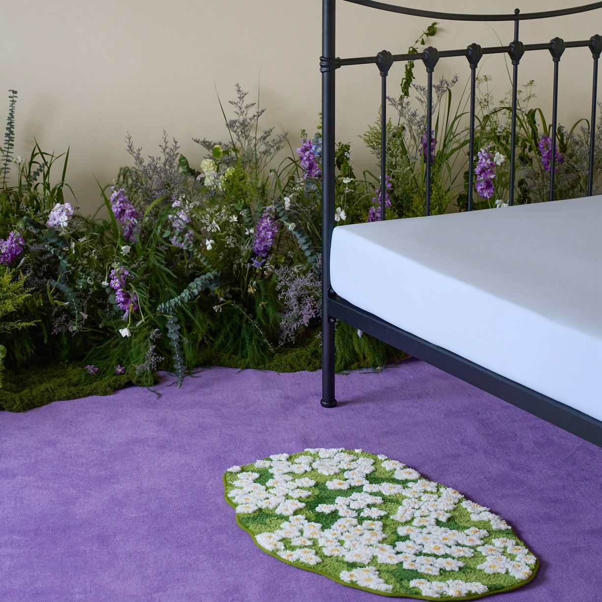 91家纺网 家纺一手货源 找家纺 （总）觅糖家纺 2026新款甜梦薰衣草地毯地垫家居用品