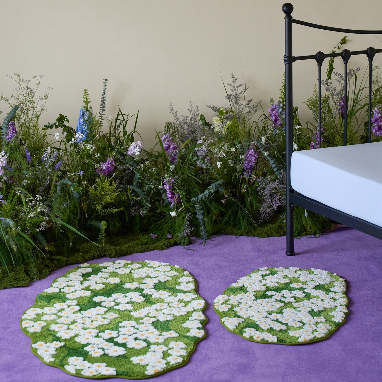 91家纺网 家纺一手货源 找家纺 （总）觅糖家纺 2026新款甜梦薰衣草地毯地垫家居用品