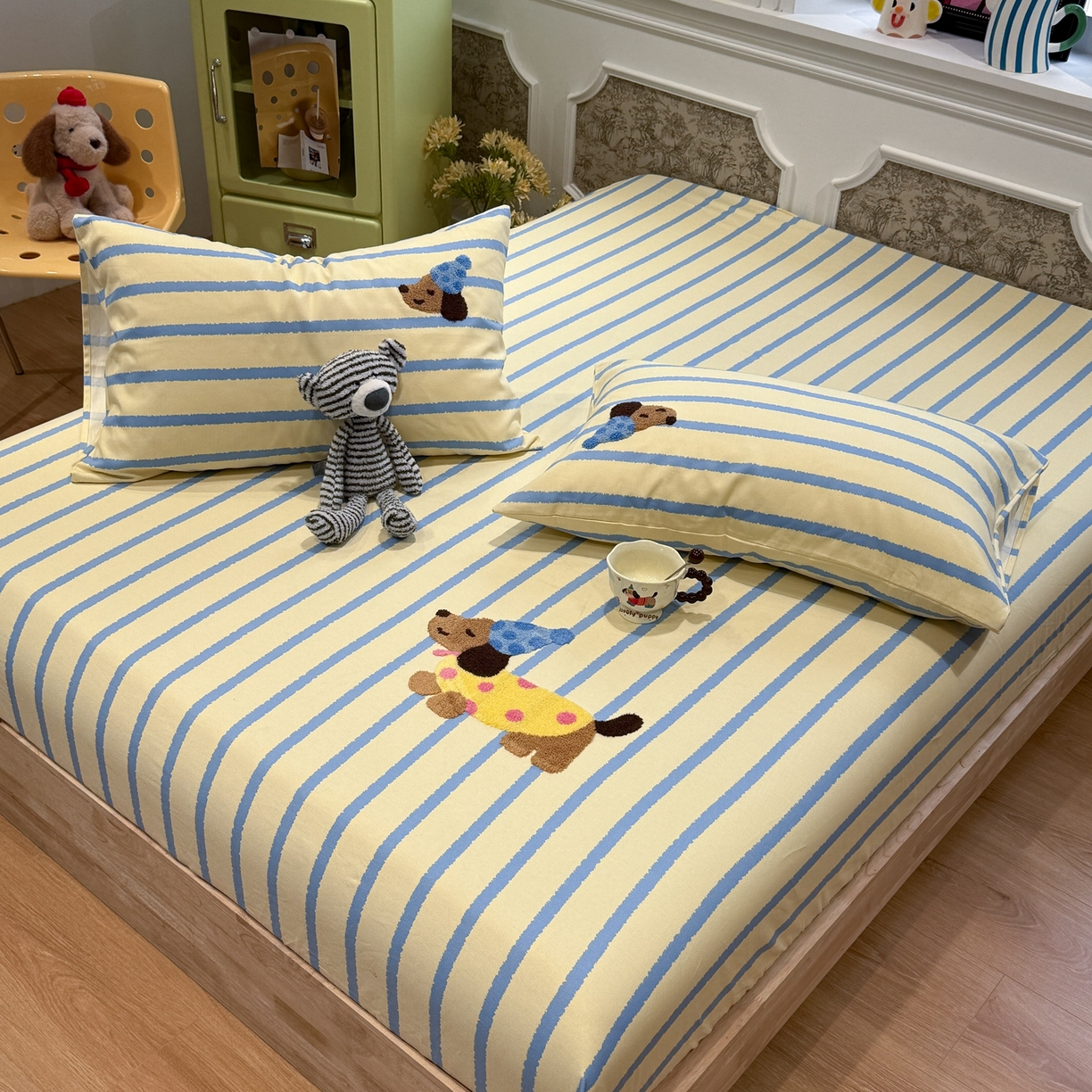 91家纺网 家纺一手货源 找家纺 （总）觅糖家纺 2026新款大版卡通毛巾绣老粗布凉席席子系列