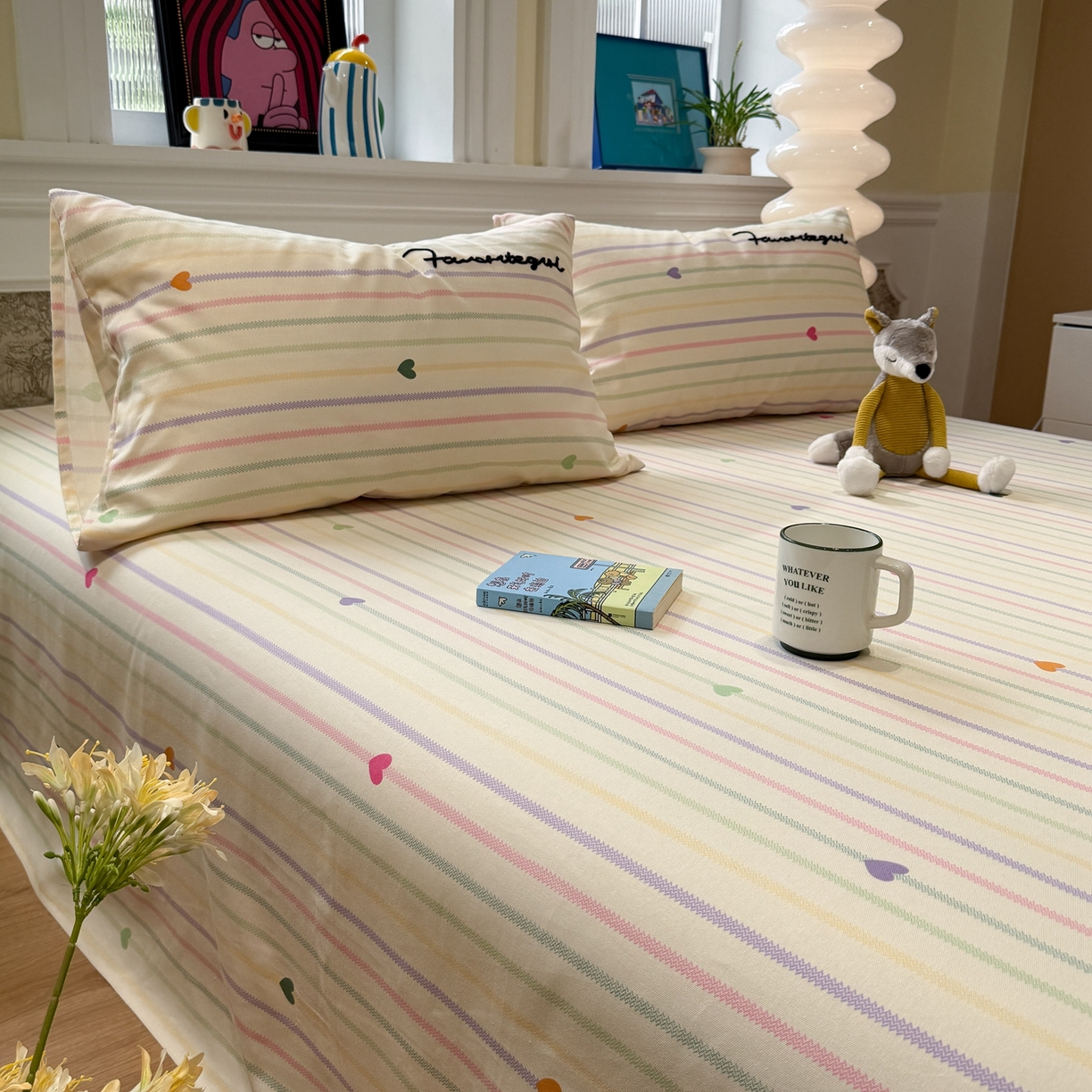 91家纺网 家纺一手货源 找家纺 觅糖家纺 2026新款大版卡通毛巾绣老粗布凉席席子系列 好梦少女