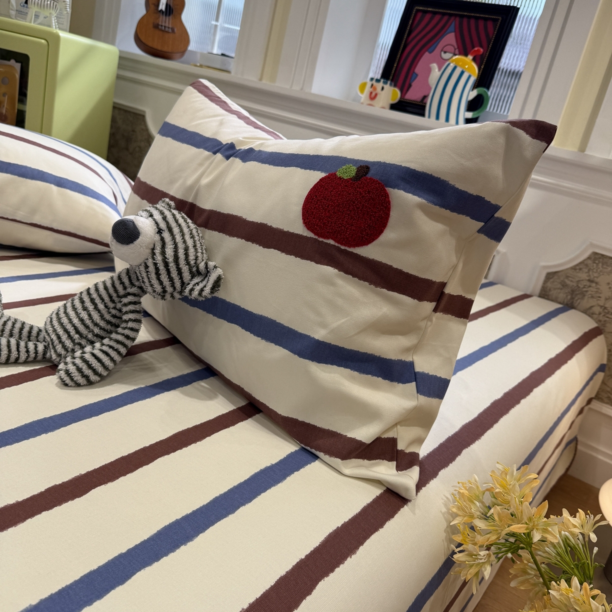 91家纺网 家纺一手货源 找家纺 觅糖家纺 2026新款大版卡通毛巾绣老粗布凉席席子系列 调皮小象