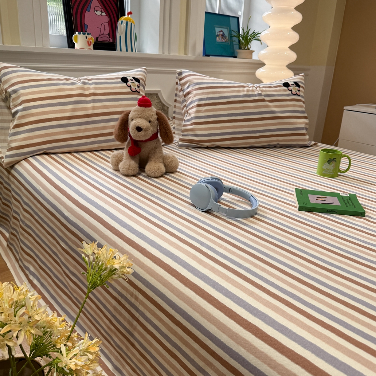 91家纺网 家纺一手货源 找家纺 觅糖家纺 2026新款大版卡通毛巾绣老粗布凉席席子系列 生日聚会