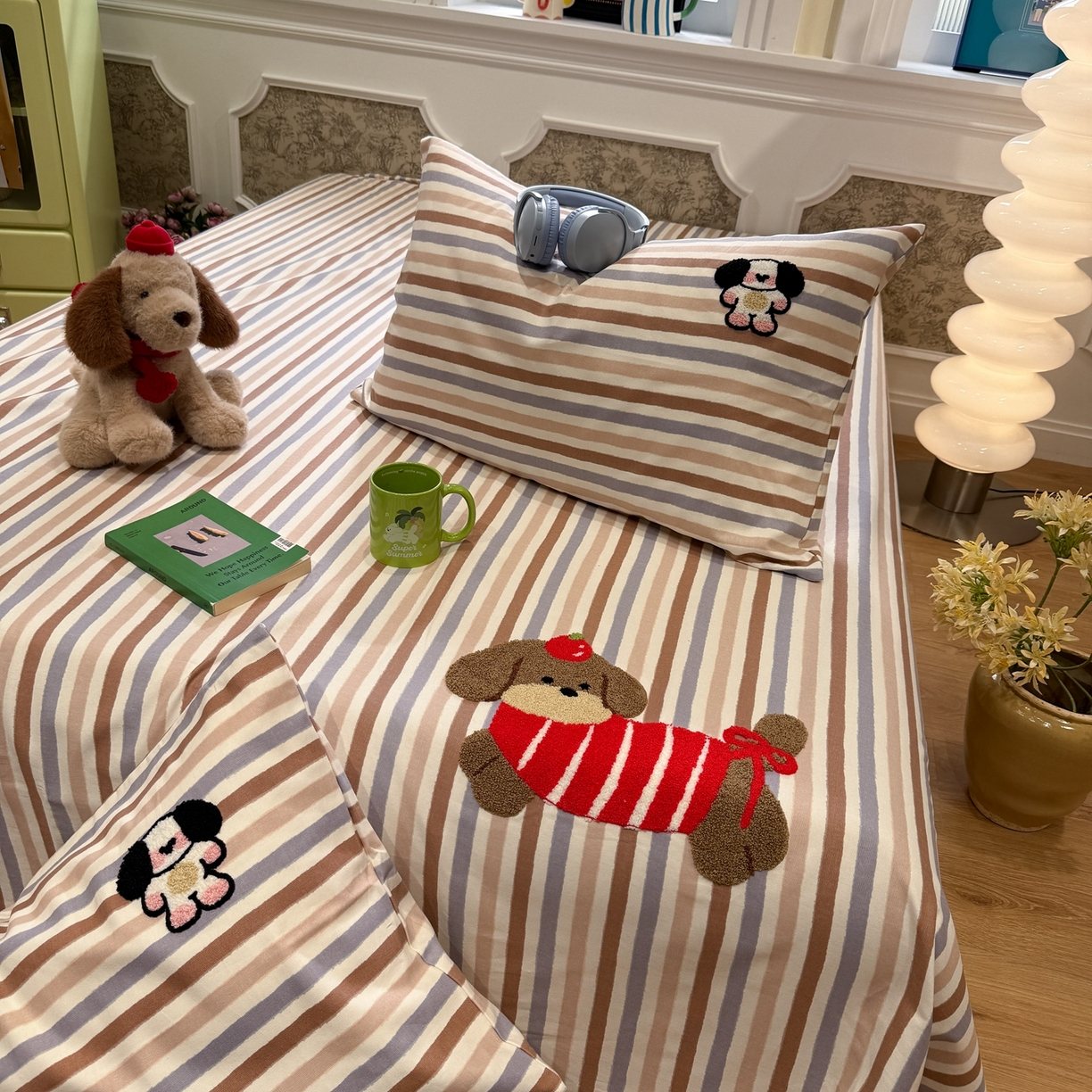 91家纺网 家纺一手货源 找家纺 觅糖家纺 2026新款大版卡通毛巾绣老粗布凉席席子系列 生日聚会