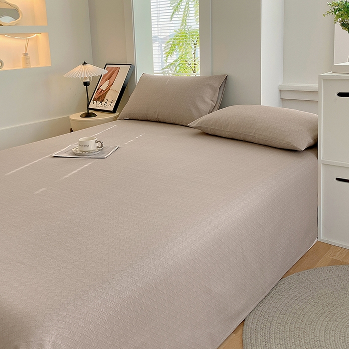 91家纺网 家纺一手货源 找家纺 爱彼家纺 2026新款细沙工艺款亲肤柔软粗布组合系列 卡其