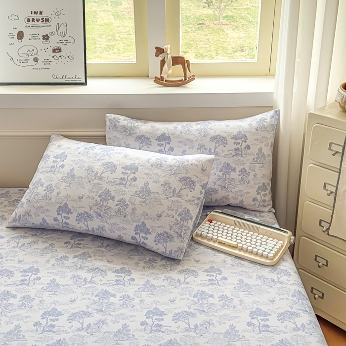 91家纺网 家纺一手货源 找家纺 爱彼家纺 2026新款细沙工艺款亲肤柔软粗布组合系列 青花江水