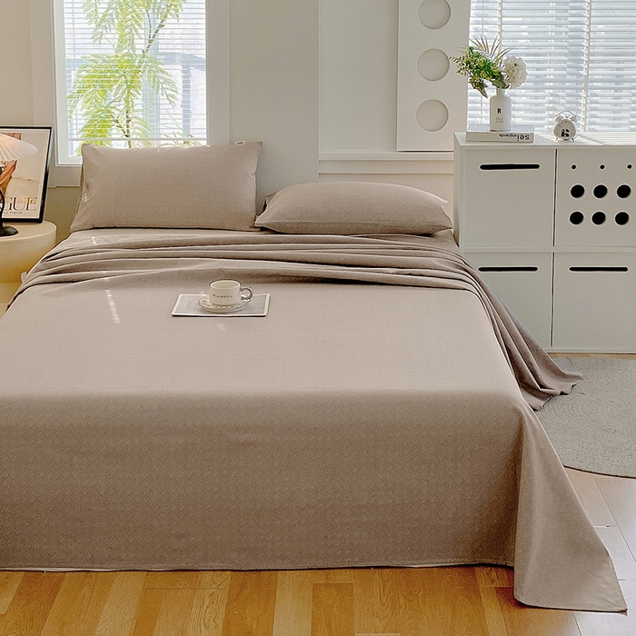 91家纺网 家纺一手货源 找家纺 爱彼家纺 2026新款细沙工艺款亲肤柔软粗布组合系列 卡其