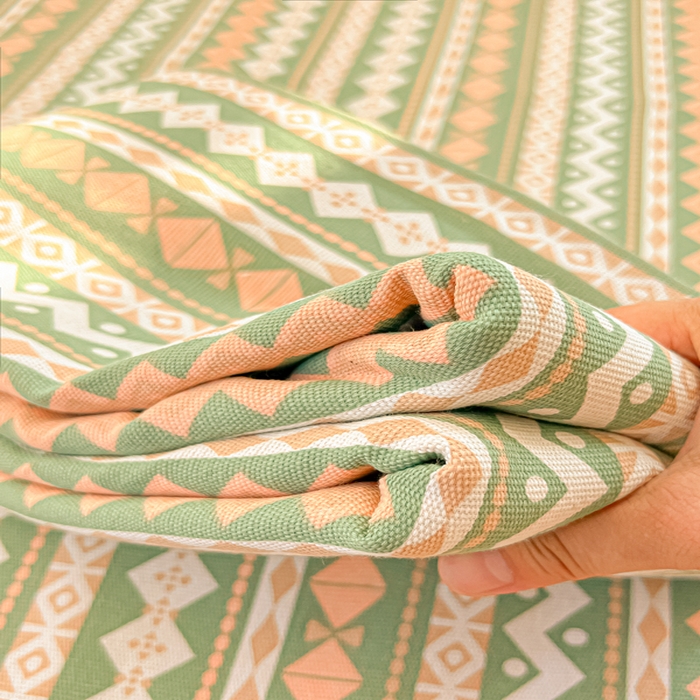 91家纺网 家纺一手货源 找家纺 爱彼家纺 2026新款细沙工艺款亲肤柔软粗布组合系列 向往条绿