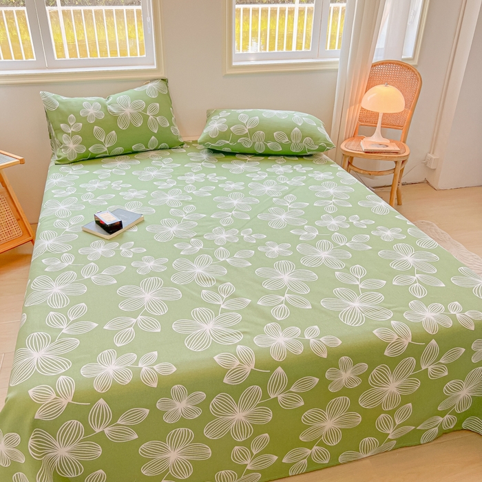 91家纺网 家纺一手货源 找家纺 爱彼家纺 2026新款细沙工艺款亲肤柔软粗布组合系列 花清舞绿