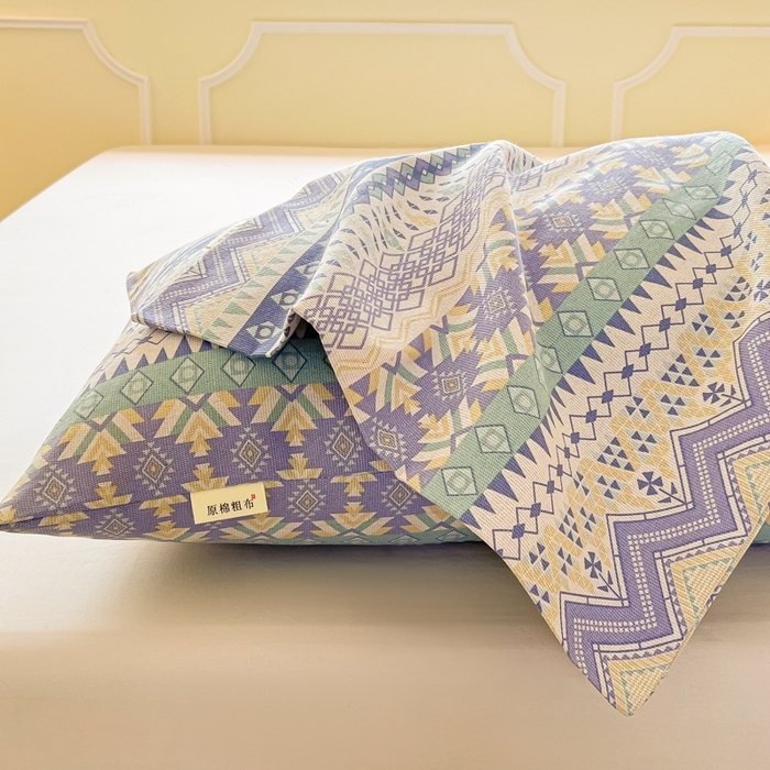 91家纺网 家纺一手货源 找家纺 爱彼家纺 2026新款细沙工艺款亲肤柔软粗布组合系列 向往米兰条