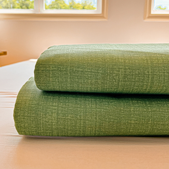 91家纺网 家纺一手货源 找家纺 爱彼家纺 2026新款细沙工艺款亲肤柔软粗布组合系列 新清嫩绿