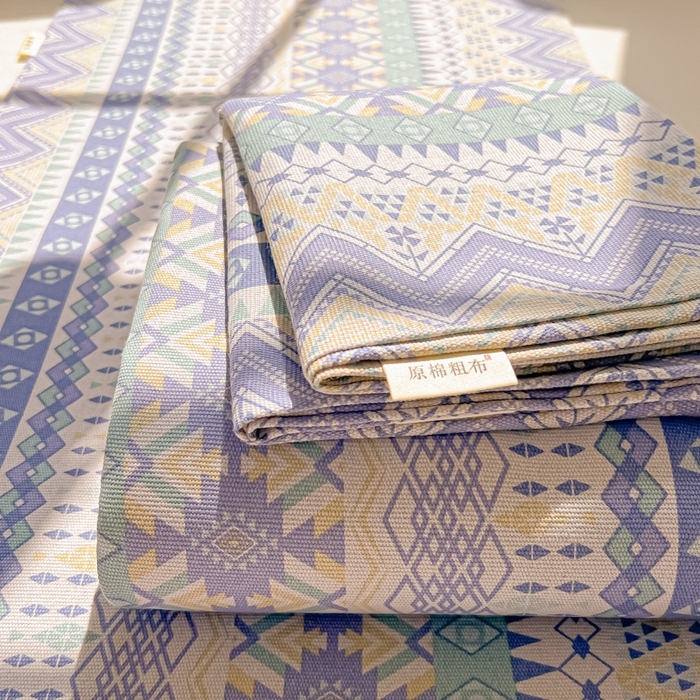 91家纺网 家纺一手货源 找家纺 爱彼家纺 2026新款细沙工艺款亲肤柔软粗布组合系列 向往米兰条