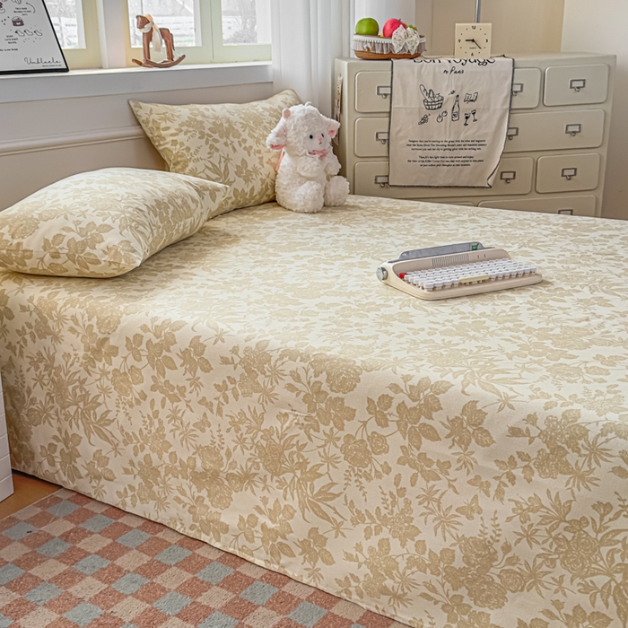 91家纺网 家纺一手货源 找家纺 爱彼家纺 2026新款细沙工艺款亲肤柔软粗布组合系列 叶影