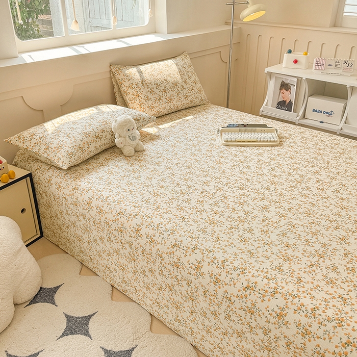 91家纺网 家纺一手货源 找家纺 爱彼家纺 2026新款细沙工艺款亲肤柔软粗布组合系列 锦绣花舞