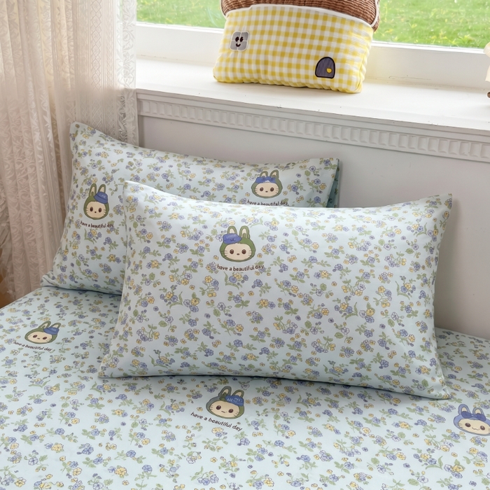 91家纺网 家纺一手货源 找家纺 爱彼家纺 2026新款细沙工艺款亲肤柔软粗布组合系列 小小兔