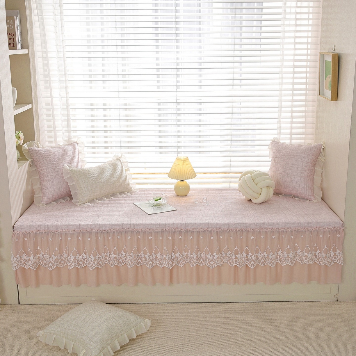 91家纺网 家纺一手货源 找家纺 （总）共鸣沙发垫 2026新款冰豆豆条纹5厘米海绵飘窗垫系列