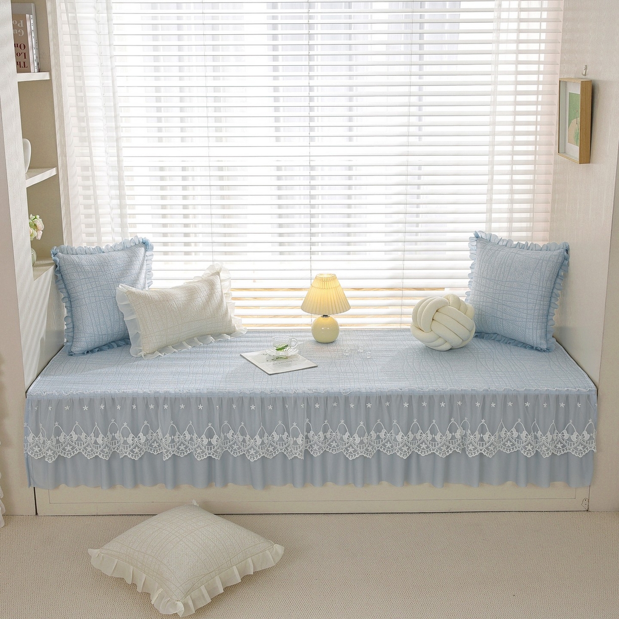 91家纺网 家纺一手货源 找家纺 （总）共鸣沙发垫 2026新款冰豆条纹飘窗垫系列