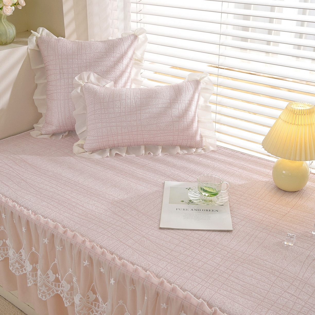 91家纺网 家纺一手货源 找家纺 （总）共鸣沙发垫 2026新款冰豆条纹飘窗垫系列