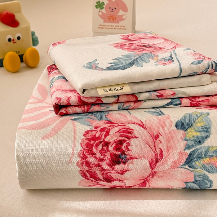 91家纺网 家纺一手货源 找家纺 （总）爱彼家纺 2026新款热卖系列老粗布床单床单三件套凉席