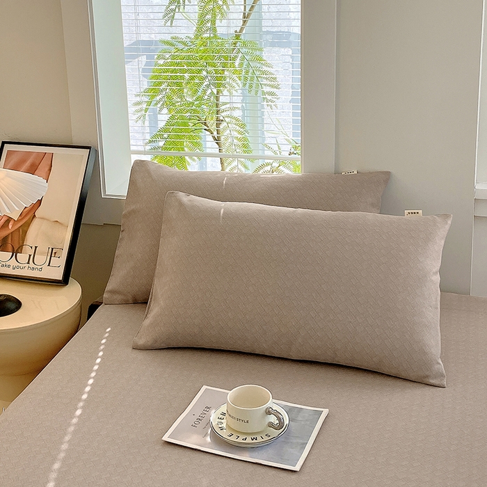 91家纺网 家纺一手货源 找家纺 爱彼家纺 2026新款热卖系列老粗布床单床单三件套凉席 卡其