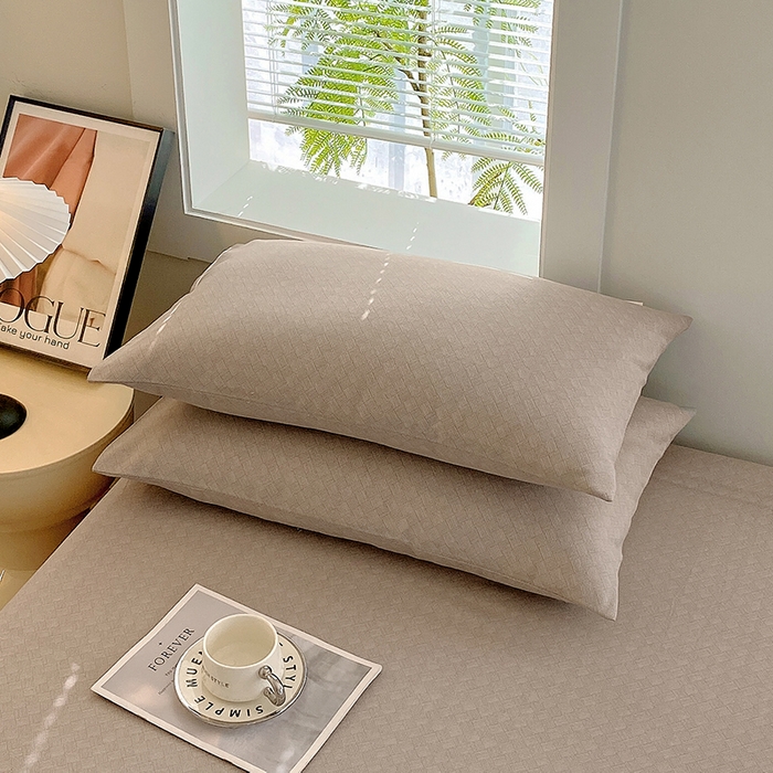 91家纺网 家纺一手货源 找家纺 爱彼家纺 2026新款热卖系列老粗布床单床单三件套凉席 卡其