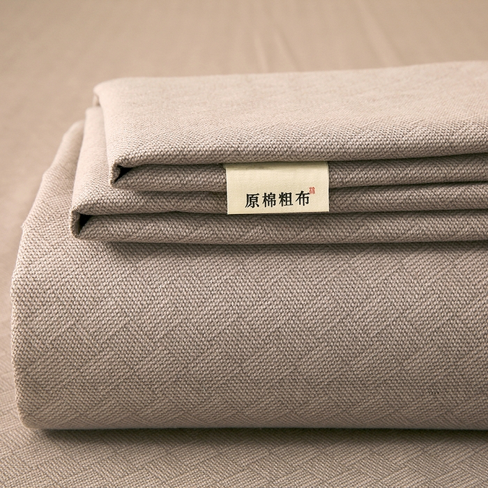 爱彼家纺 2026新款热卖系列老粗布床单床单三件套凉席 卡其
