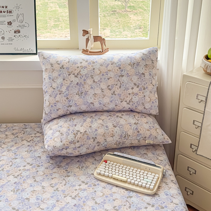 91家纺网 家纺一手货源 找家纺 爱彼家纺 2026新款热卖系列老粗布床单床单三件套凉席 紫罗