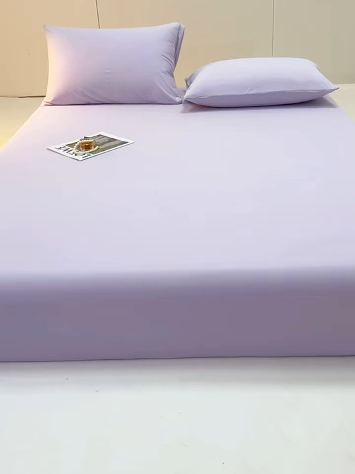 91家纺网 家纺一手货源 找家纺 眠博士 2026新款锦氨凉感单床笠 床笠单件 锦氨床笠-冰雪紫